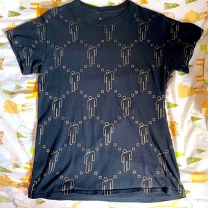 Billie Eilish Black T-shirt w/ Gold Blohsh Emblem